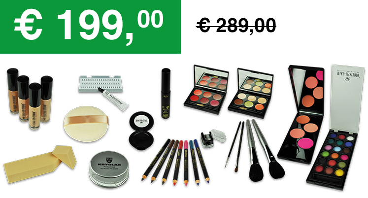 Materialenpakket bij de cursus make-up